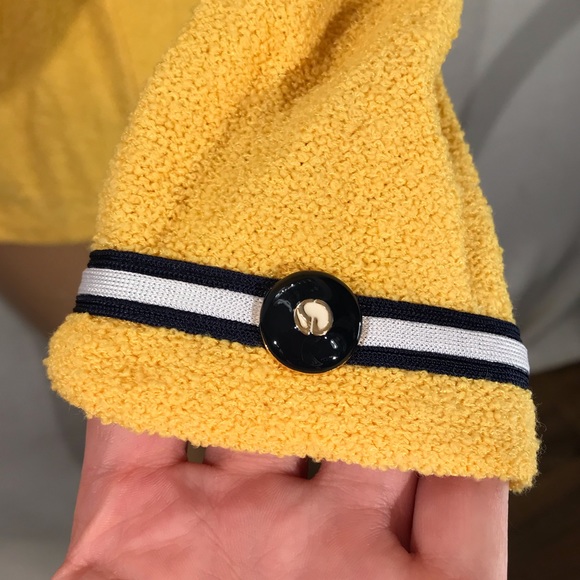 Vtg St. John Collection Marie Gray bright yellow woven zip up blazer type jacket - Picture 7 of 13